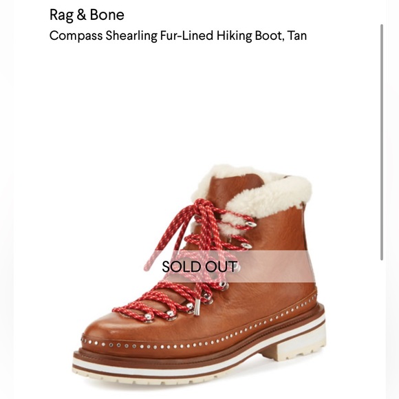 Rag & Bone Compass Shearling Fur-Lined Hiking Boot - Picture 2 of 11